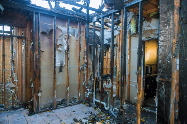 Professional Fire Damage Repair technician working in Woodmere, NY